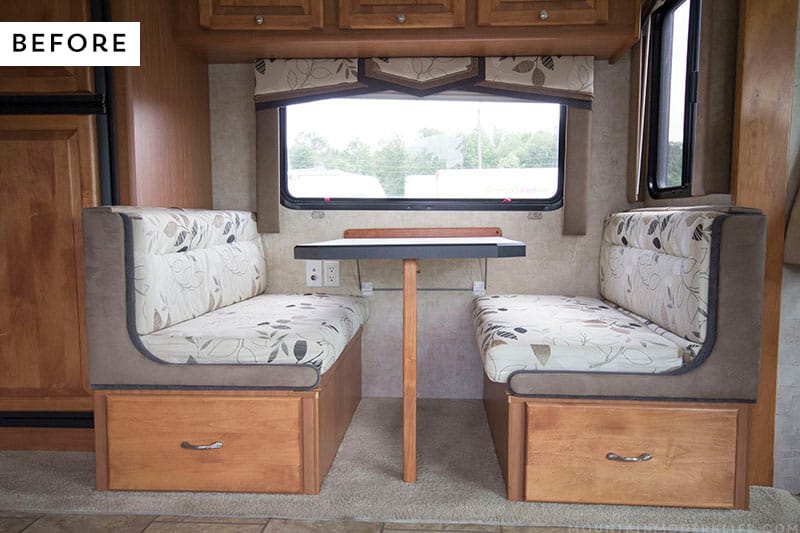 dinette-booth-in-rv-before-installing-media-cabinet-mountainmodernlife.com