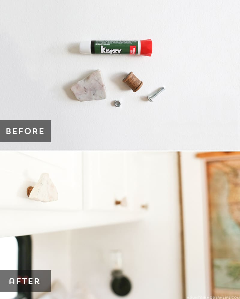 See how easy it is to add a personal touch to your home by creating these rustic modern DIY cabinet knobs! MountainModernLife.com