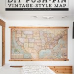 Document your Adventures with a DIY Push Pin Vintage-Style Map