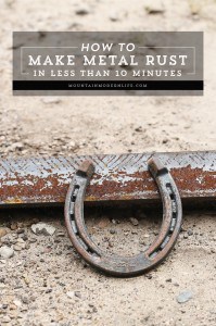 Ever wondered how to make new metal look old with a rusty, antique patina? See how you can make metal rust in less than 10 Minutes using items you probably already have on hand! MountainModernLife.com