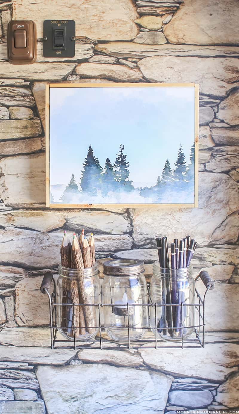 See how easy it is to create custom wall art, plus it's small and lightweight, perfect for a tiny home or RV! MountainModernLife.com