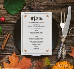 Planning to host Thanksgiving dinner for friends and family this year? Download and customize this FREE Printable Thanksgiving Menu!