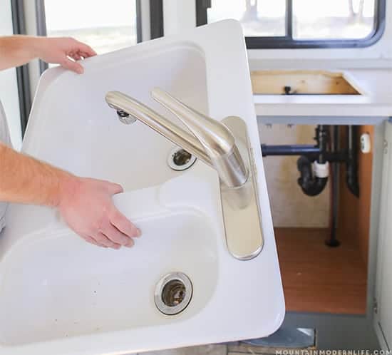 How to Remove Your RV Kitchen Sink | MountainModernLife.com