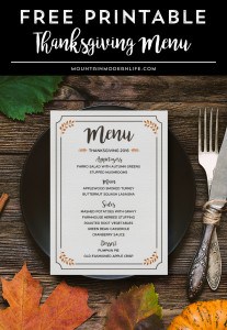 Planning to host Thanksgiving dinner for friends and family this year? Download and customize this FREE Printable Thanksgiving Menu!