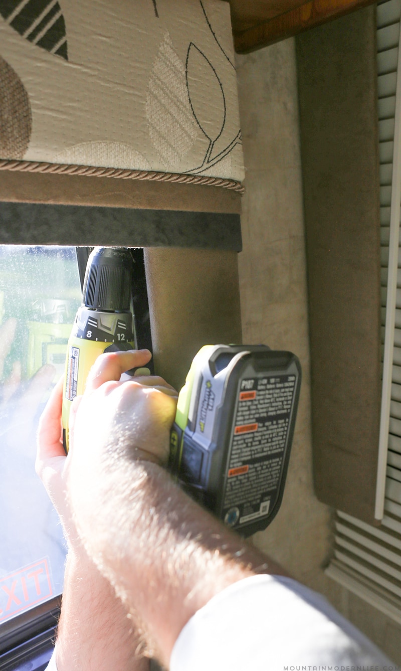 Check out this quick walkthrough on how to remove those hideous RV window valences, in case you want to update or replace them. MountainModernLife.com
