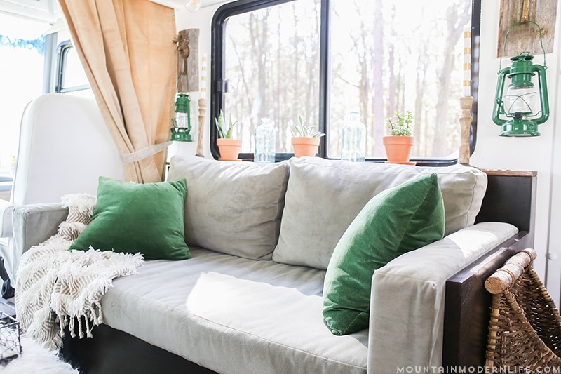 Could you live in less than 300 square feet? See how this outdated motorhome was completely transformed into a rustic modern RV! MountainModernLife.com