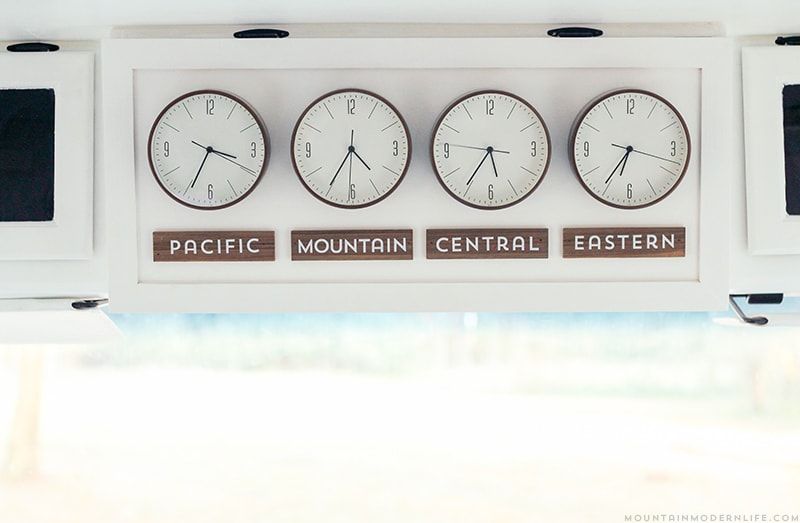 Looking to add a bit of wanderlust to your home? See how easy it is to create your own time zone clocks. MountainModernLife.com