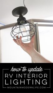 Want to replace those old light fixtures in your motorhome with updated RV interior lighting? It's a lot easier than you think! MountainModernLife.com