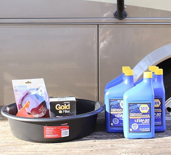 Changing the oil in a gas RV | MountainModernLife.com