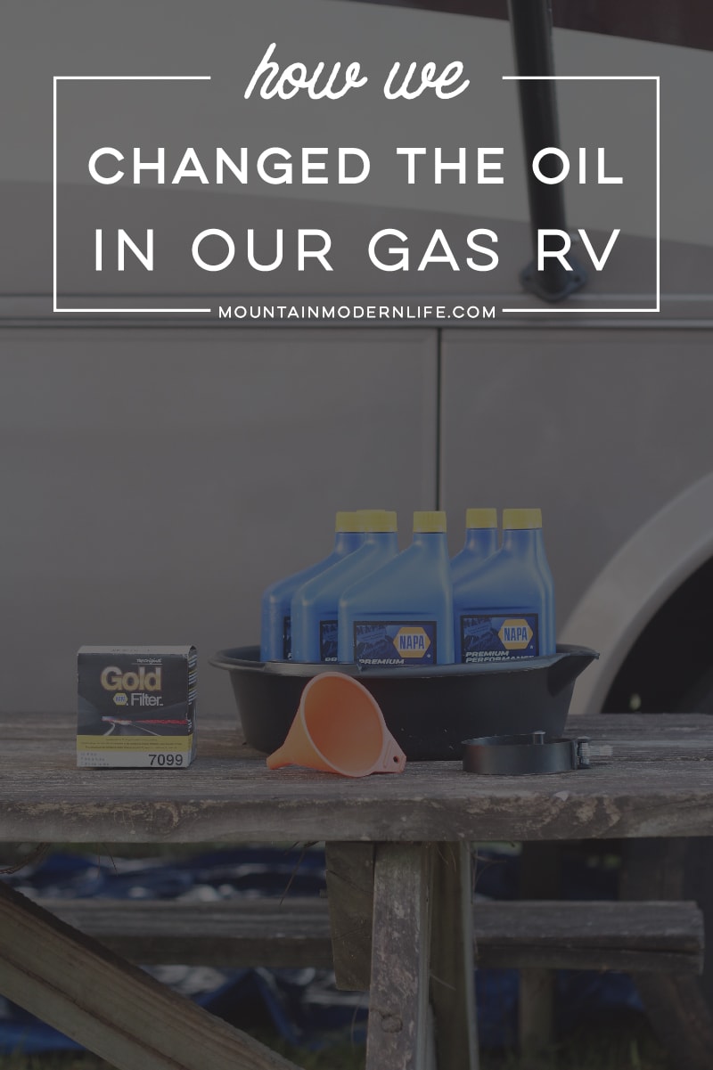 How to change the oil in a gas RV
