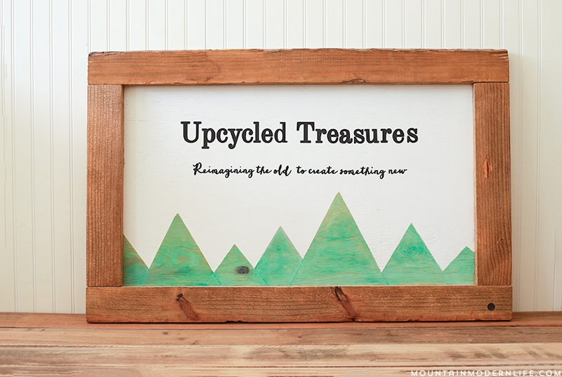 DIY Rustic Sign from Upcycled Pallets | MountainModernLife.com