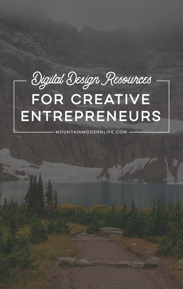 Love fonts and graphics? Check out this list of Digital Design Resources for Creative Entrepreneurs! MountainModernLife.com