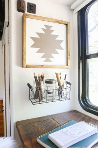 See how easy it is to make this simple rustic modern art, the perfect way to add Southwest or Navajo-inspired design to your home or RV! MountainModernLife.com