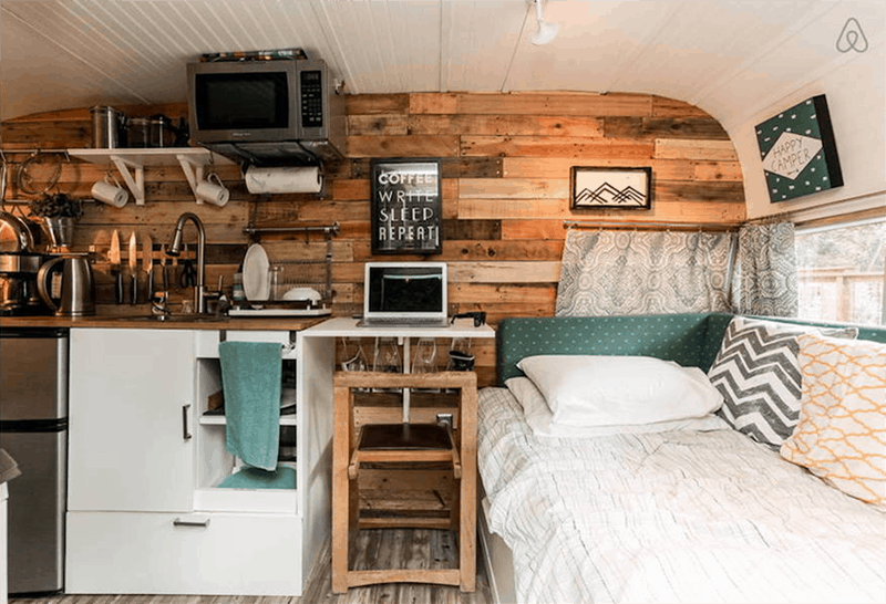 If white paint, various wood tones, and lots of texture is your thing, you'll love these rustic camper remodels!
