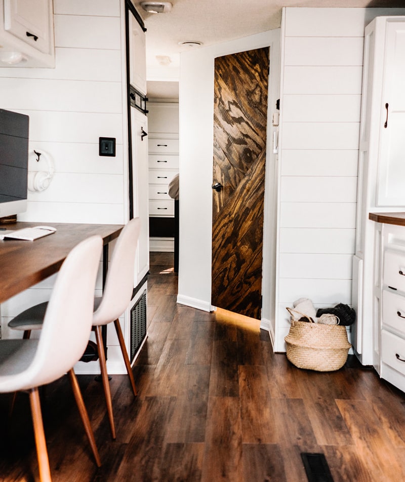 If white paint, various wood tones, and lots of texture is your thing, you'll love these rustic camper remodels! Photo Source: This Little Adventure