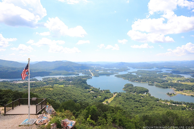 Are you in or around Hiawassee, GA? You should take a quick trip up to Bell Mountain, you can drive all the way up and see amazing views of Lake Chatuge. | Mountainmodernlife.com