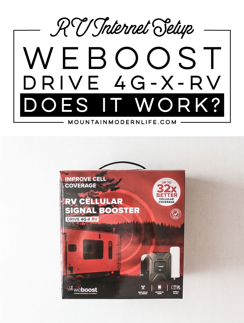 Looking for ways to pull in a reliable internet connection while you travel in your RV? Come find out if the weBoost 4G-X RV is worth it! MountainModernLife.com