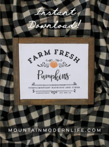 See how easy it is to make this Farm Fresh Pumpkins Sign from a Printable using this image transfer method! Perfect for decorating your own home or to give away as gifts. MountainModernLife.com