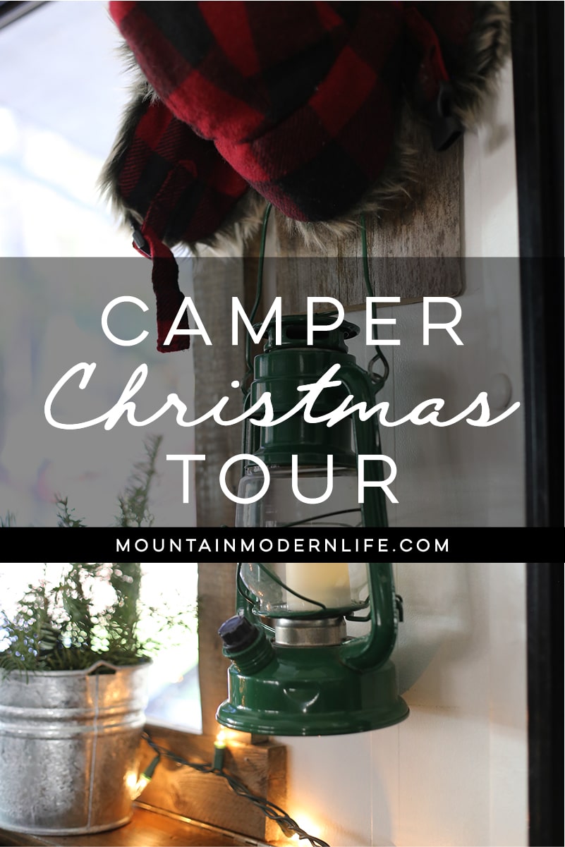 Cabin-Inspired Christmas in the Camper! Come see how we decorated our RV for the holidays! MountainModernLife.com