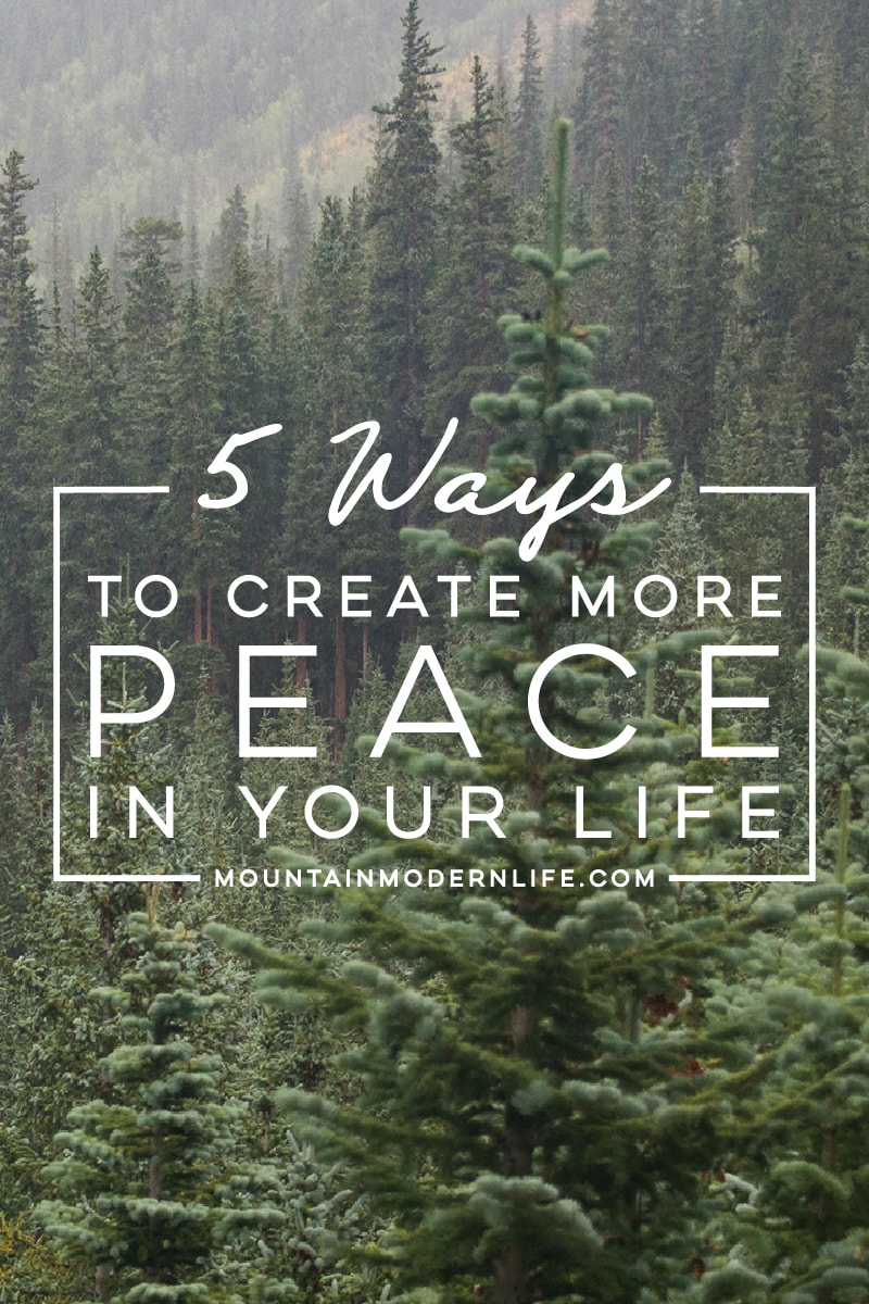 5 Ways to Create More Peace in your life