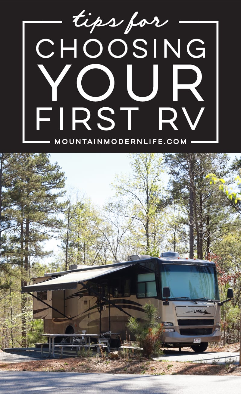 Planning to purchase your first motorhome? Check out these tips for choosing your first RV! MountainModernLife.com