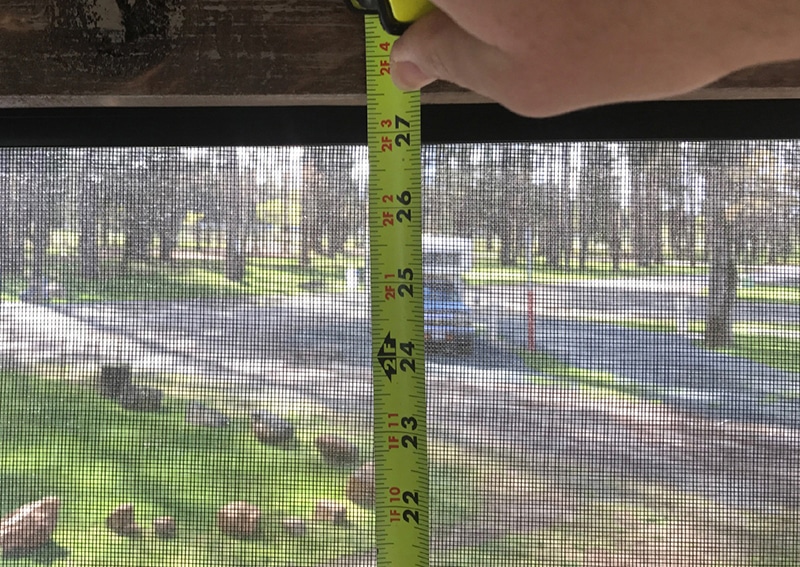 measuring window for roller shade