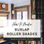 make burlap window shades