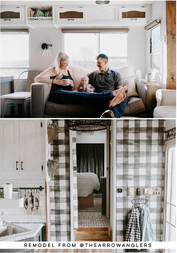 Tour this modern farmhouse-inspired fifth wheel from The Arrow Anglers over at MountainModernLife.com!