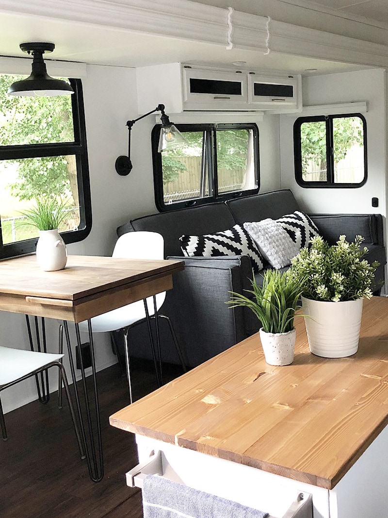 Tour this stunning camper wheel transformation featured on (Camper) Design Vibes! MountainModernLife.com | Photo Source: Mrs_Elliluu (Instagram)