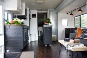 Tour this modern industrial RV Renovation from Us 3 + the RV! Featured on MountainModernLife.com