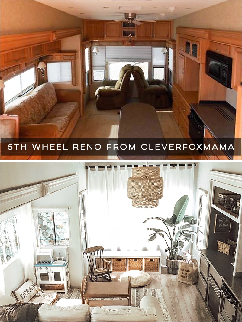 Tour this tiny home that feels more like a cozy cottage than a camper! Photos from CleverFoxMama (Instagram)
