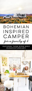 Thinking about traveling with your family? Tour this beautiful, bohemian-inspired camper that belongs to a family of 6! / Photos from ThoseByrneGirls / Featured on MountainModernLife.com