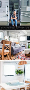 (Camper) Design Vibes Featuring LovetheTinyLife -Tour this renovated travel trailer perfect for a family of 3!