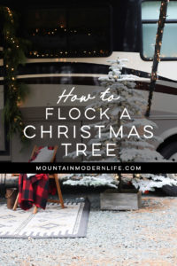 How to flock a Christmas tree with realistic results! See how easy it is to transform a real or artificial tree into a winter wonderland! MountainModernLife.com