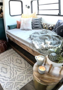 Tour this modern and eclectic camper from @OurTinyAbode!
