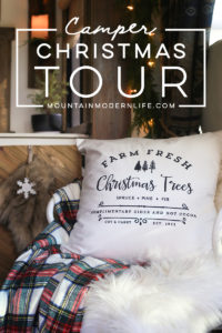 See how these tiny home dwellers decorated for the holidays in this cozy RV Christmas Tour #mycamperchristmas #RVtour