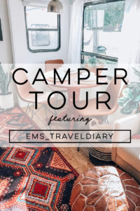 Tour this renovated camper that was transformed by a couple with a passion for international travel! // Photos by ems_traveldiary // Featured on MountainModernLife.com #camperrenovation #rvreno #designvibes