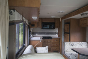 Come see how an outdated RV was transformed into a Mountain Modern Motorhome! #RVremodel #RVrenovation #camperremodel #camperrenovation #campermakeover #RVmakeover #mountainmodernlife #rusticmodern #mountainmodern #tinyhome #beforeafter
