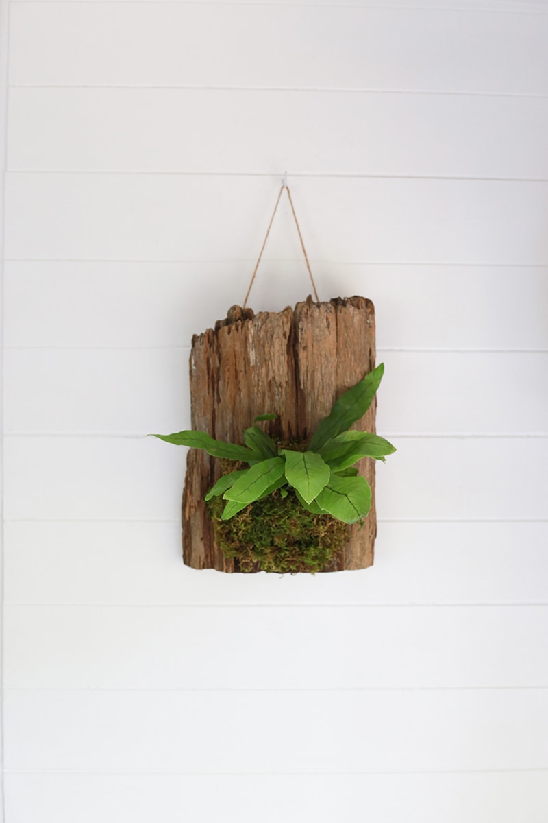 DIY wood hanging planter