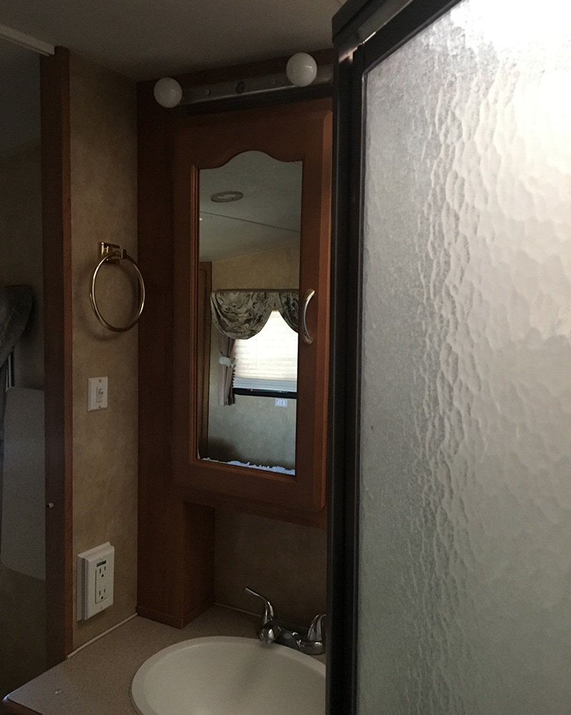Modern Cozy RV Bathroom Renovation from Detach and Roam - Featured on MountainModernLife.com