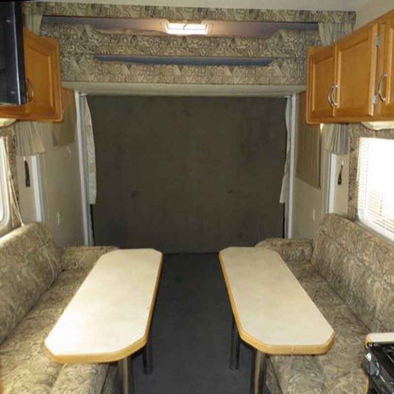 Toy Hauler Renovation Before Photo from @FoxandTimber