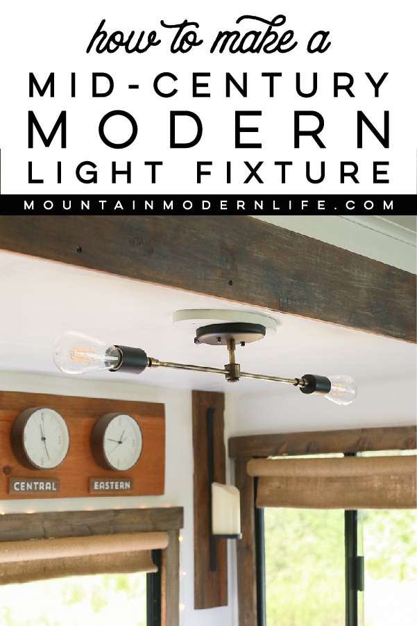 DIY 2-Light Sputnik Chandelier - See how easy it is to create and customize this mid-century modern light fixture! MountainModernLife.com