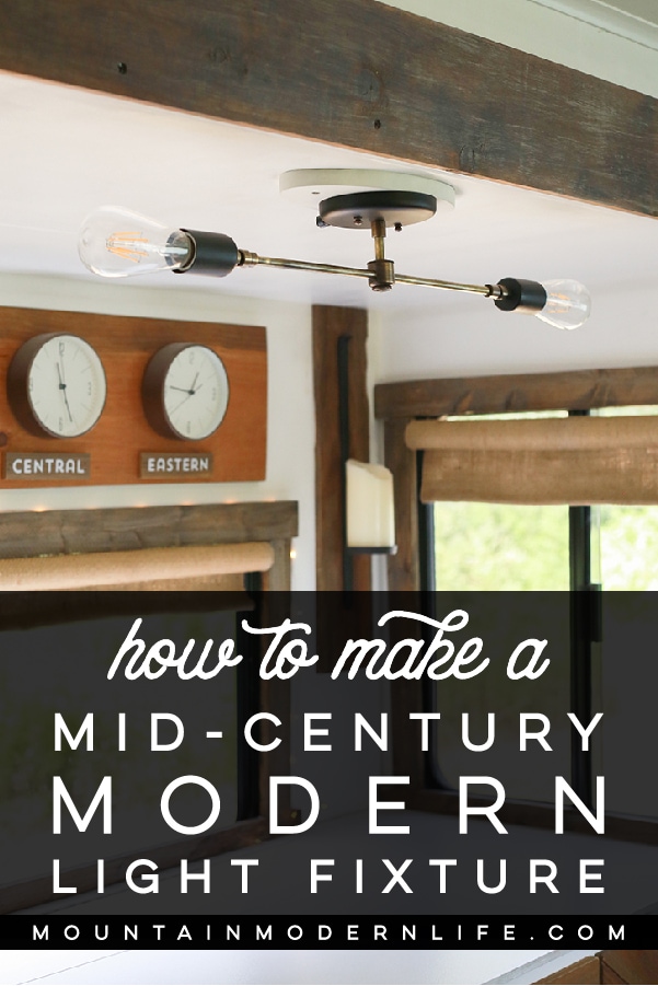 DIY 2-Light Sputnik Chandelier - See how easy it is to create and customize this mid-century modern light fixture! MountainModernLife.com