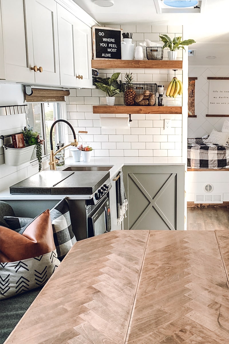 You’ll wanna go glamping in this Modern Farmhouse Toy Hauler! Featuring @FoxandTimber on MountainModernLife.com