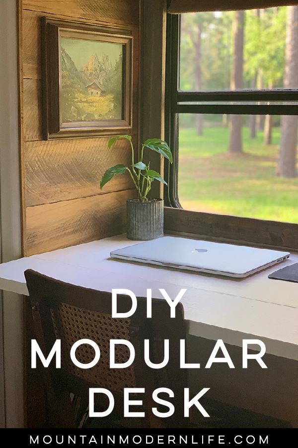 This DIY Modular Desk is perfect for small spaces!