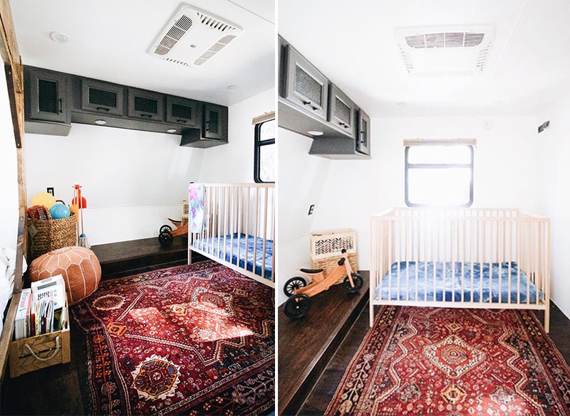 Crib in Toyhauler Kid's Bedroom from Asphalt Gypsy