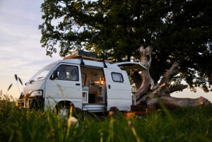 camper van in the country