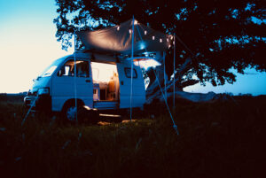camper van at night