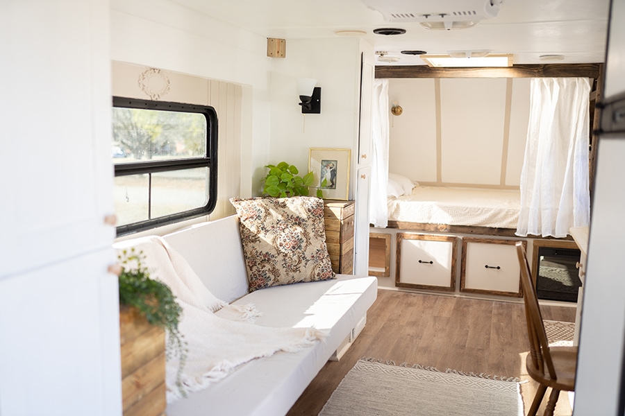 quaint and cozy camper remodel