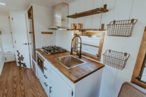 modern farmhouse camper kitchen